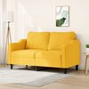 vidaXL 2-Sitzer-Sofa Hellgelb 140 cm Stoff