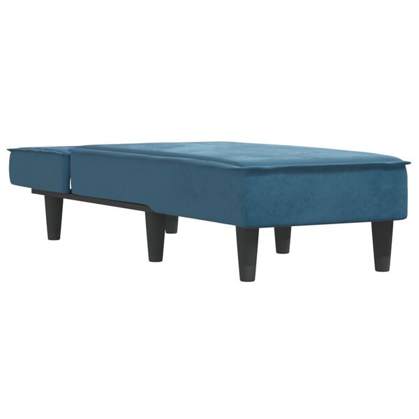 vidaXL Chaiselongue Blau Samt