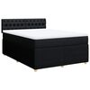 vidaXL Boxspringbett mit Matratze Schwarz 160x200 cm Stoff