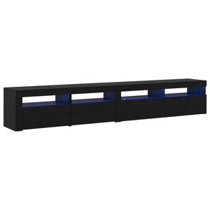vidaXL TV-Schr&auml;nk 2 pcs Schwarz Eichen-Optik 240 x 35 x 40 cm