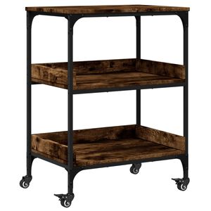 vidaXL K&uuml;chenwagen R&auml;uchereiche 60x41x80,5 cm Holzwerkstoff