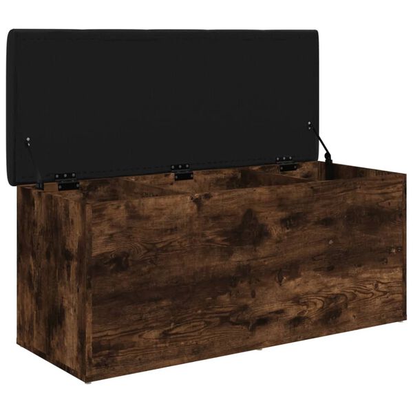 vidaXL Sitzbank mit Stauraum R&auml;uchereiche 102x42x45 cm Holzwerkstoff