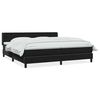 vidaXL Boxspringbett mit Matratze Schwarz 200x220 cm Samt