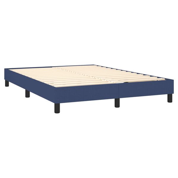 vidaXL Boxspringbettgestell Blau 140x200 cm Stoff
