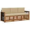 vidaXL Sofagarnituren mit Kissen 3 pcs Massivholz Akazie