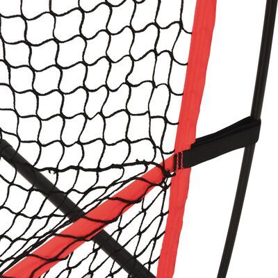 vidaXL Baseball-Netz Tragbar Schwarz und Rot 215x107x216 cm Polyester