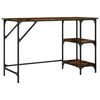 vidaXL Schreibtisch R&auml;uchereiche 120x50x75 cm Metall Holzwerkstoff