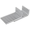 vidaXL Inbusschl&uuml;ssel 12 stk. Silber 32 x 86 mm Stahl