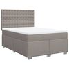 vidaXL Boxspringbett mit Matratze Taupe 140x190 cm Stoff