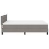 vidaXL Boxspringbett mit Matratze mit LED Taupe 140 x 190 cm Stoff