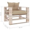 vidaXL Garten-Palettensofa mit Beigen Kissen Kiefernholz