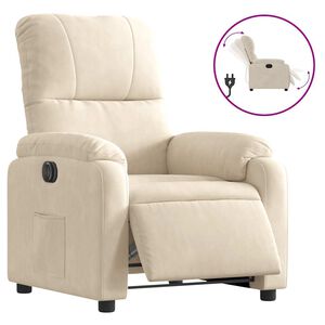 vidaXL Relaxsessel Elektrisch Beige Mikrofasergewebe