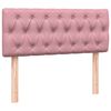 vidaXL Boxspringbett mit Matratze & LED Rosa 120x210 cm Samt