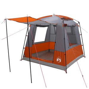vidaXL Partyzelt 4 Personen Grau und Orange