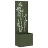 vidaXL Garten Sichtschutz-Leinwand Floral Olivgr&uuml;n 50 x 150 cm