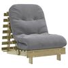 vidaXL Futon Schlafsofa mit Matratze 70x206x11 Kiefernholz Impr&auml;gniert