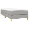 vidaXL Boxspringbett mit Matratze Hellgrau 90x200 cm Stoff