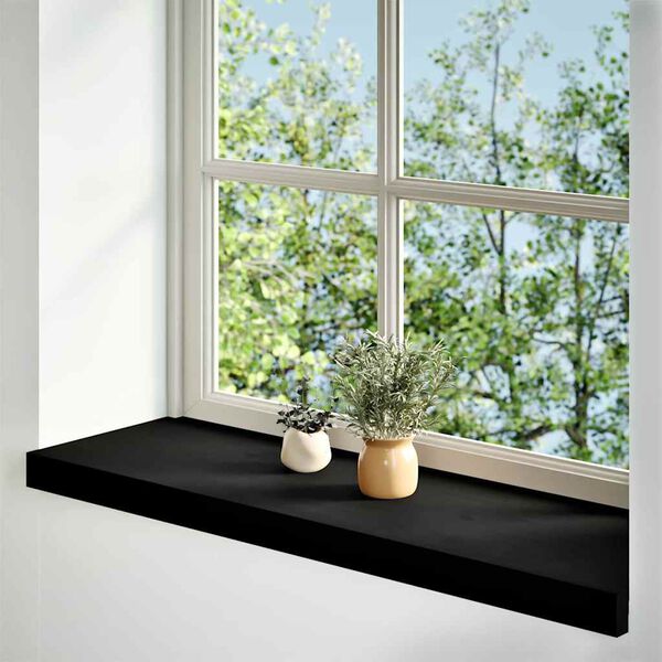 vidaXL Fensterb&auml;nke 2 Stk. Dunkelbraun 80x30x2 cm Massivholz Eiche