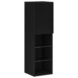 vidaXL TV-Schrankset 30,5 x 30 x 102 cm Schwarz Eichen-Optik