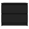 vidaXL Nachttisch Schwarz 50x39x43,5 cm Holzwerkstoff