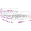vidaXL Bettgestell mit Kopf- und Fußteil Metall Weiß 193x203 cm