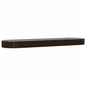 vidaXL Hochbeet Verzinkter Stahl 523x140x36 cm Braun