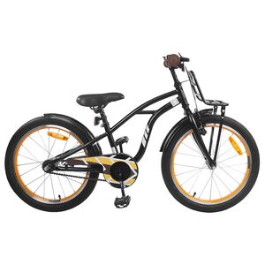 vidaXL Kinderfahrrad 18 Zoll f&uuml;r 5-7 Jahre alt Schwarz