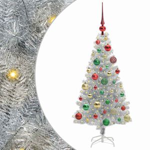 vidaXL Weihnachtsbaum Silber 120 cm PET