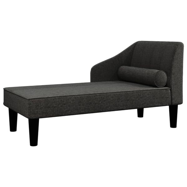 vidaXL Chaiselongue mit Nackenrolle Blau Stoff