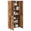 vidaXL Highboard 2 pcs Altholz Engineered Wood und Glas