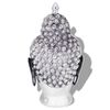 vidaXL Buddha Kopf Dekoration Aluminium Silbern