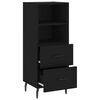 vidaXL Sideboard Schwarz 34,5x34x90 cm Holzwerkstoff