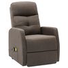 vidaXL Massagesessel mit Aufstehhilfe Taupe Stoff
