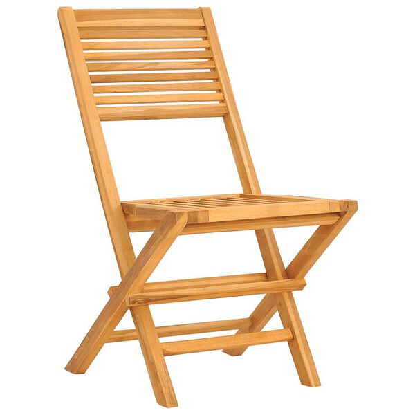 vidaXL Gartenstühle 2 Stk. Klappbar 47x62x90 cm Massivholz Teak