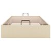 vidaXL Ottoman-Bett ohne Matratze Creme 100x200 cm Stoff