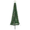 vidaXL LED-Lametta-Weihnachtsbaum mit Erdspie&szlig; EKENAS 180 cm 220 LEDs