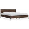 vidaXL Bettgestell Braun Eichen-Optik 160x200 cm Holzwerkstoff Metall