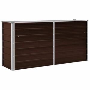 vidaXL Garten-Hochbeet Braun 160 x 40 x 77 cm Verzinkter Stahl