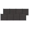 vidaXL zaunset 8 pcs 1391 x 186 cm WPC und Aluminium Schwarz