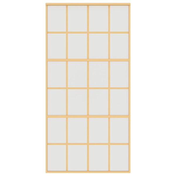 vidaXL Schiebet&uuml;r Golden 102,5x205 cm Matt ESG-Glas und Aluminium
