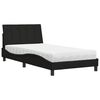 vidaXL Bett mit Matratze "Hanko" Schwarz 100x200 cm Stoff