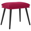 vidaXL Fu&szlig;hocker Weinrot 45x29,5x35 cm Samt