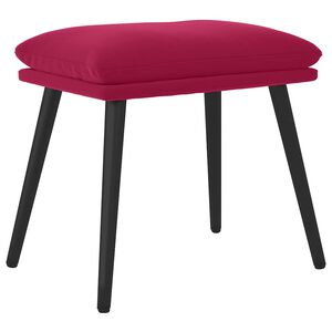 vidaXL Fu&szlig;hocker Weinrot 45x29,5x35 cm Samt