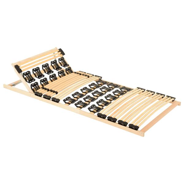 vidaXL Lattenrost mit 38 Latten Verstellbares Kopfteil 90x200 cm