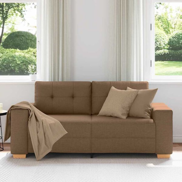 vidaXL Loveseat-Sofa Braun 180x77x82 cm Stoff