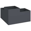 vidaXL Gartenblumentopf Anthrazit 80 x 80 x 48 cm Stahl