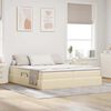 vidaXL Aufbewahrungsbett mit Matratze Creme 180 x 200 cm Polyester
