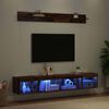 vidaXL TV-Wandregal-Set mit LED 5 pcs Altholz Holzwerkstoff