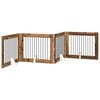 vidaXL Klappbares Hundetor mit St&auml;ndern 4 pcs Altholz 401 cm