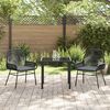 vidaXL Garten Essgruppe mit Kissen 3 pcs Schwarz Poly-Rattan